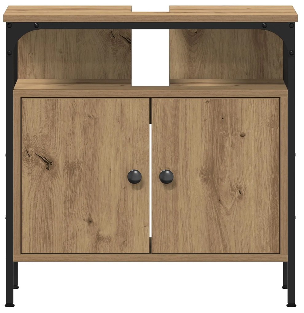 Conjunto de Mesa de Maquilhagem 3 Peças em Madeira de Carvalho Castanh