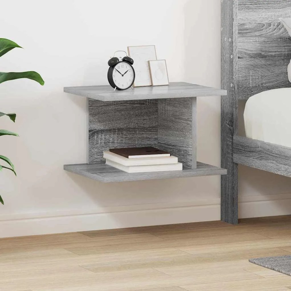 vidaXL Mesa-de-cabeceira Cinza Sonoma 40 x 30 x 25 cm