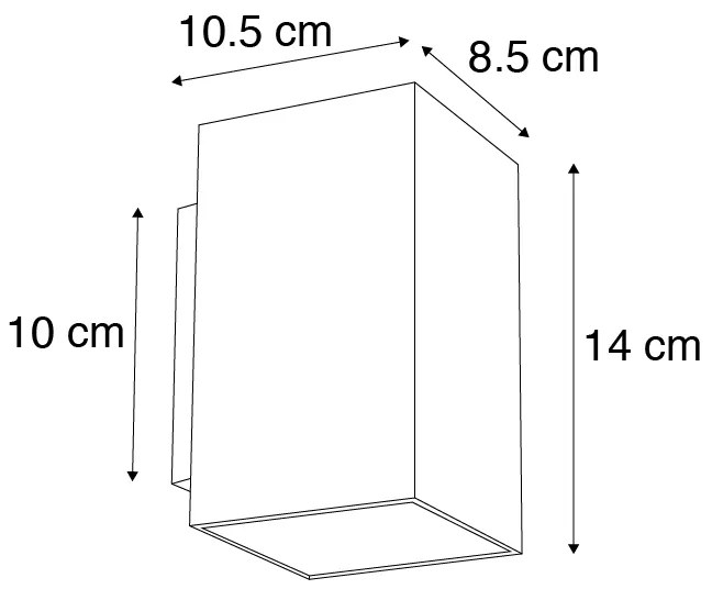 LED Candeeiro de parede inteligente moderno preto com 2 GU10 WiFi - Sandy Design,Moderno