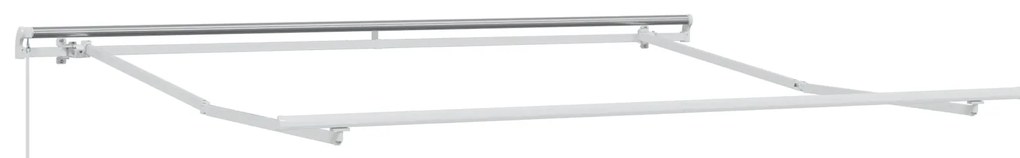 Toldo Retrátil Manual Listrado Vermelho e Branco 350x250 cm