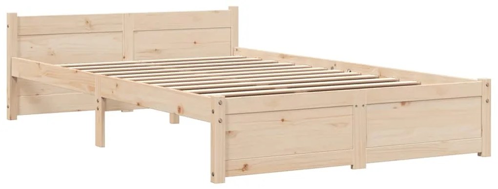 Estrutura de cama sem colchão 120x200 cm madeira maciça