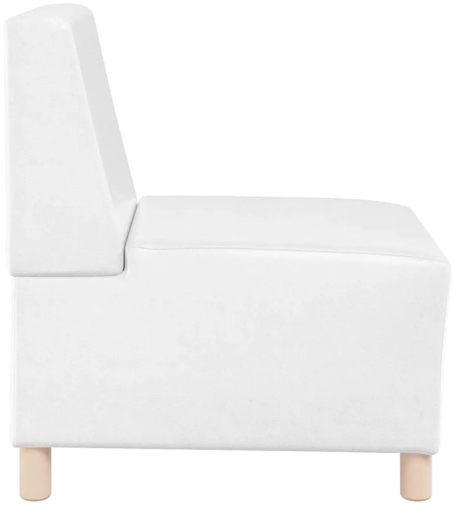 Cadeiras de Sofá 3 pcs Branco 55 x 74 x 82 cm Couro sintético