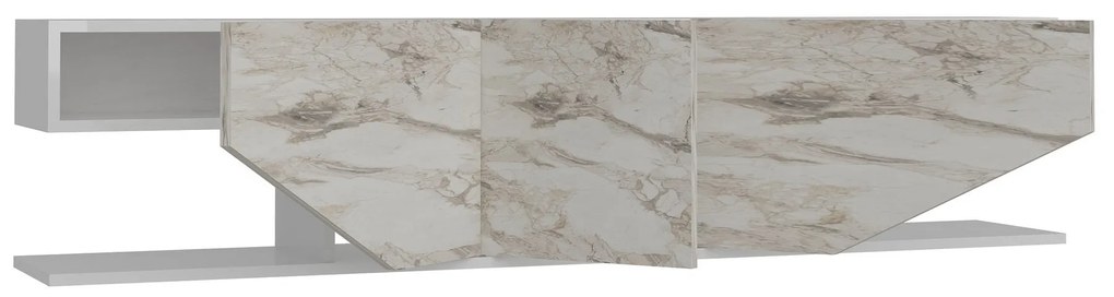 Móvel TV Stand Inci – Branco Mármore – 180 cm