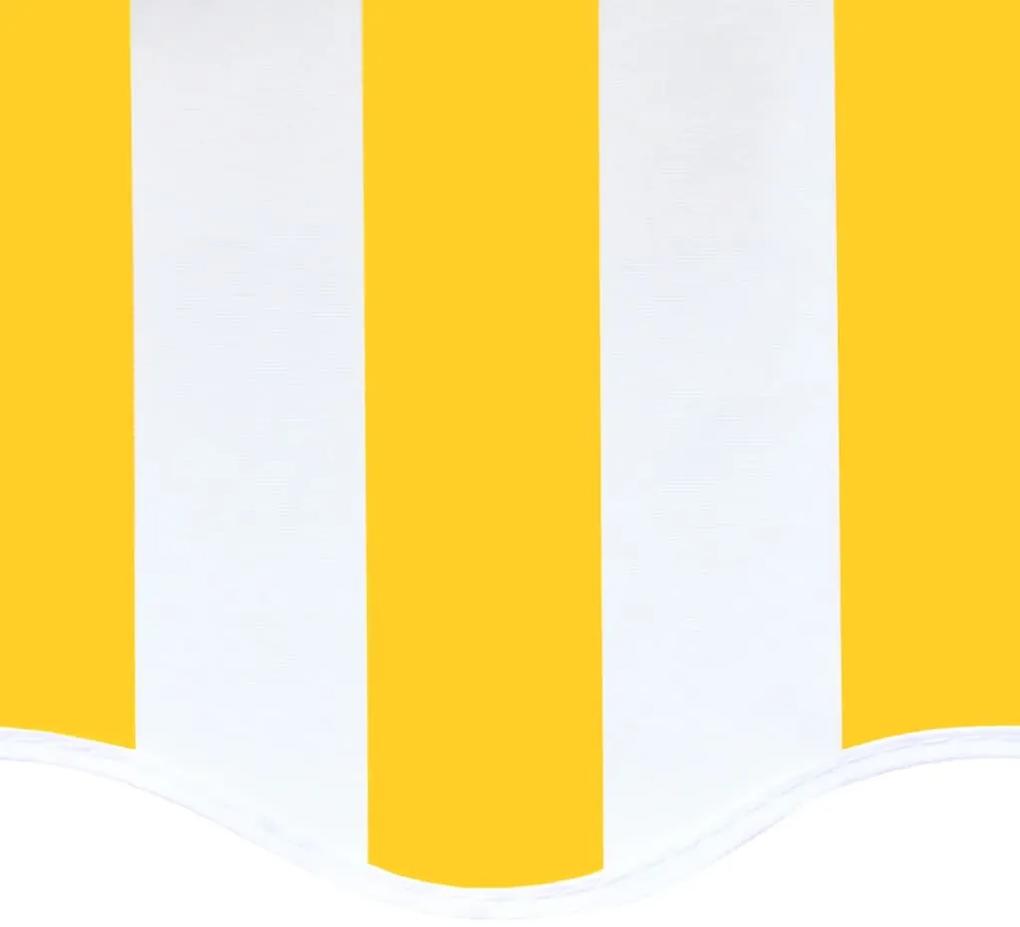 Tecido de substituição para toldo 5x3,5 m amarelo e branco