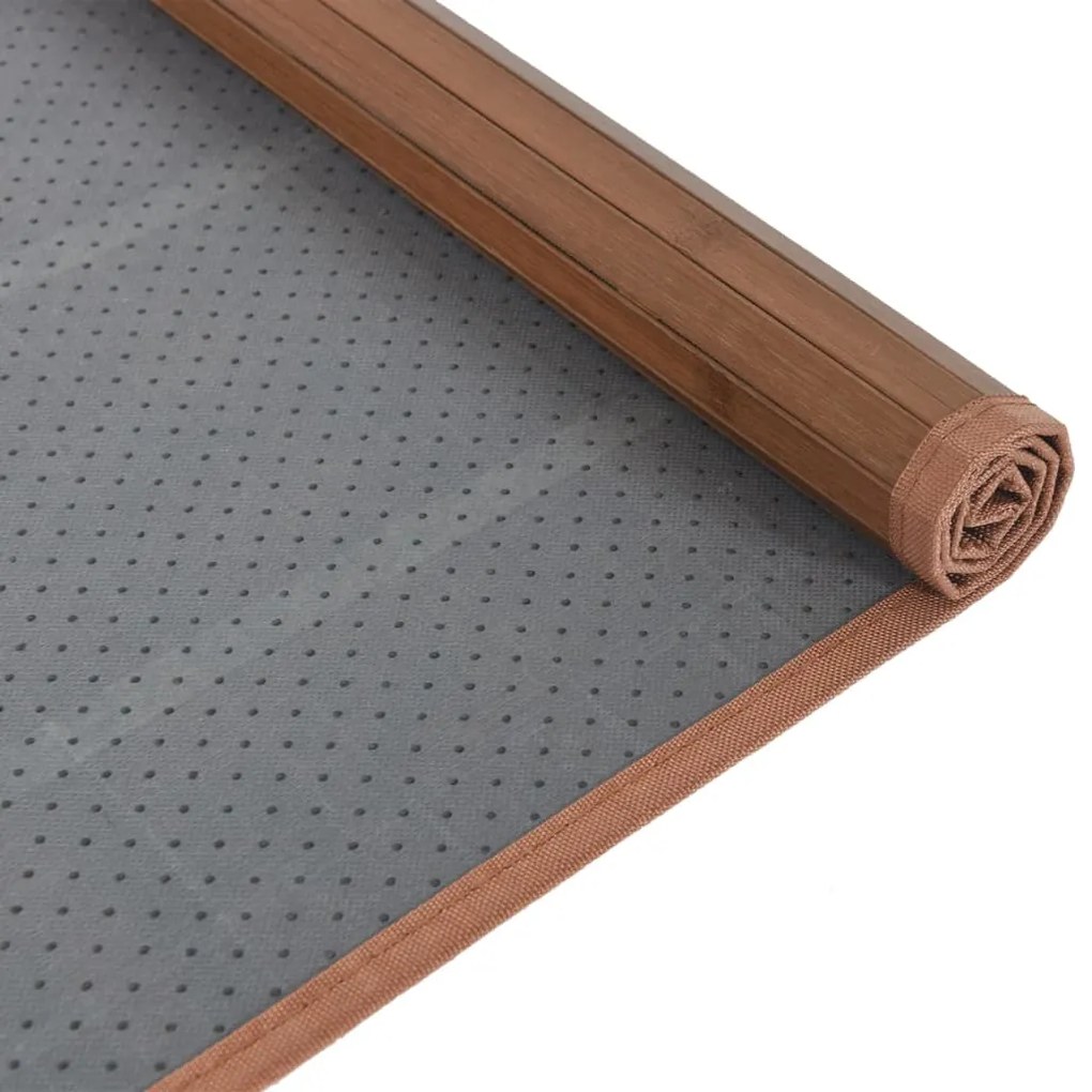 Tapete retangular 80x200 cm bambu castanho