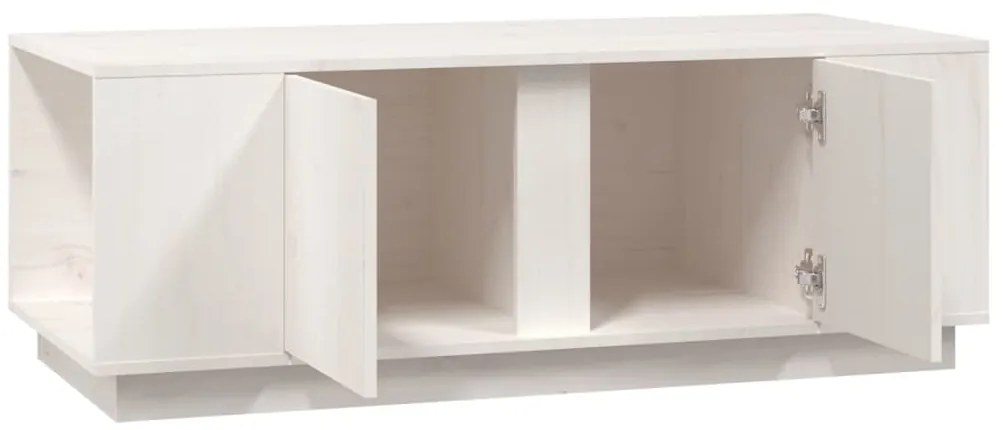 Mesa de centro 110x50x40 cm pinho maciço branco