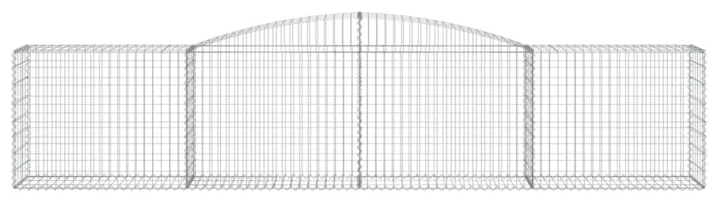 Cestos gabião arqueados 8 pcs 400x50x80/100cm ferro galvanizado