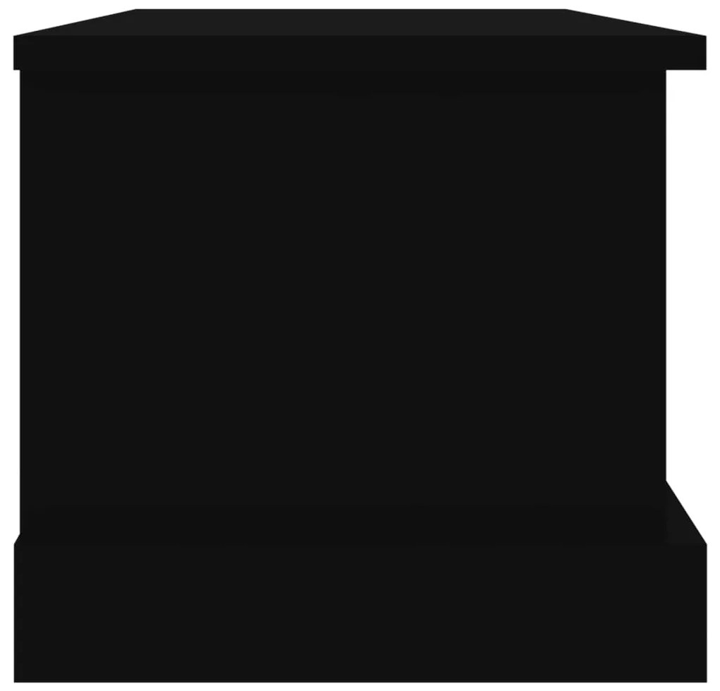 Caixa de arrumação 50x30x28 cm derivados de madeira preto