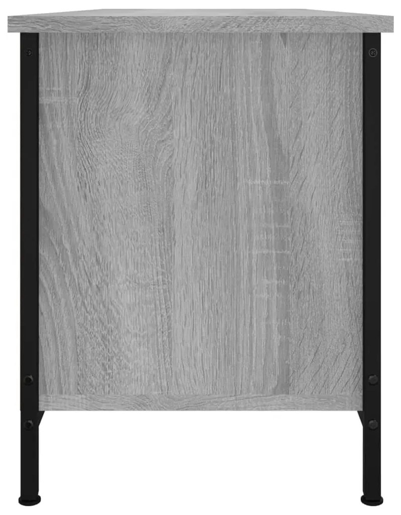 Móvel TV c/ portas 102x35x45 cm deriv. madeira cinzento sonoma