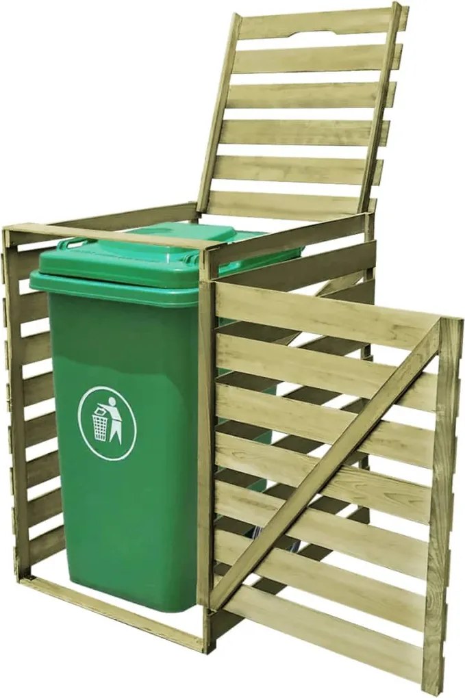 vidaXL Abrigo para caixote do lixo 240 L madeira impregnada