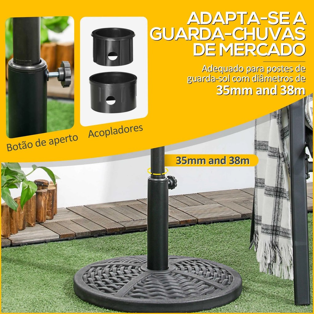 Base de Chapéu de Sol Redonda Suporte para Chapéu de Sol Preenchido de