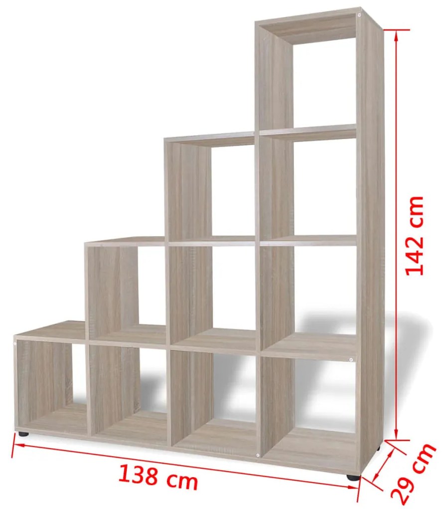 Estante escada/prateleira 142 cm cor carvalho