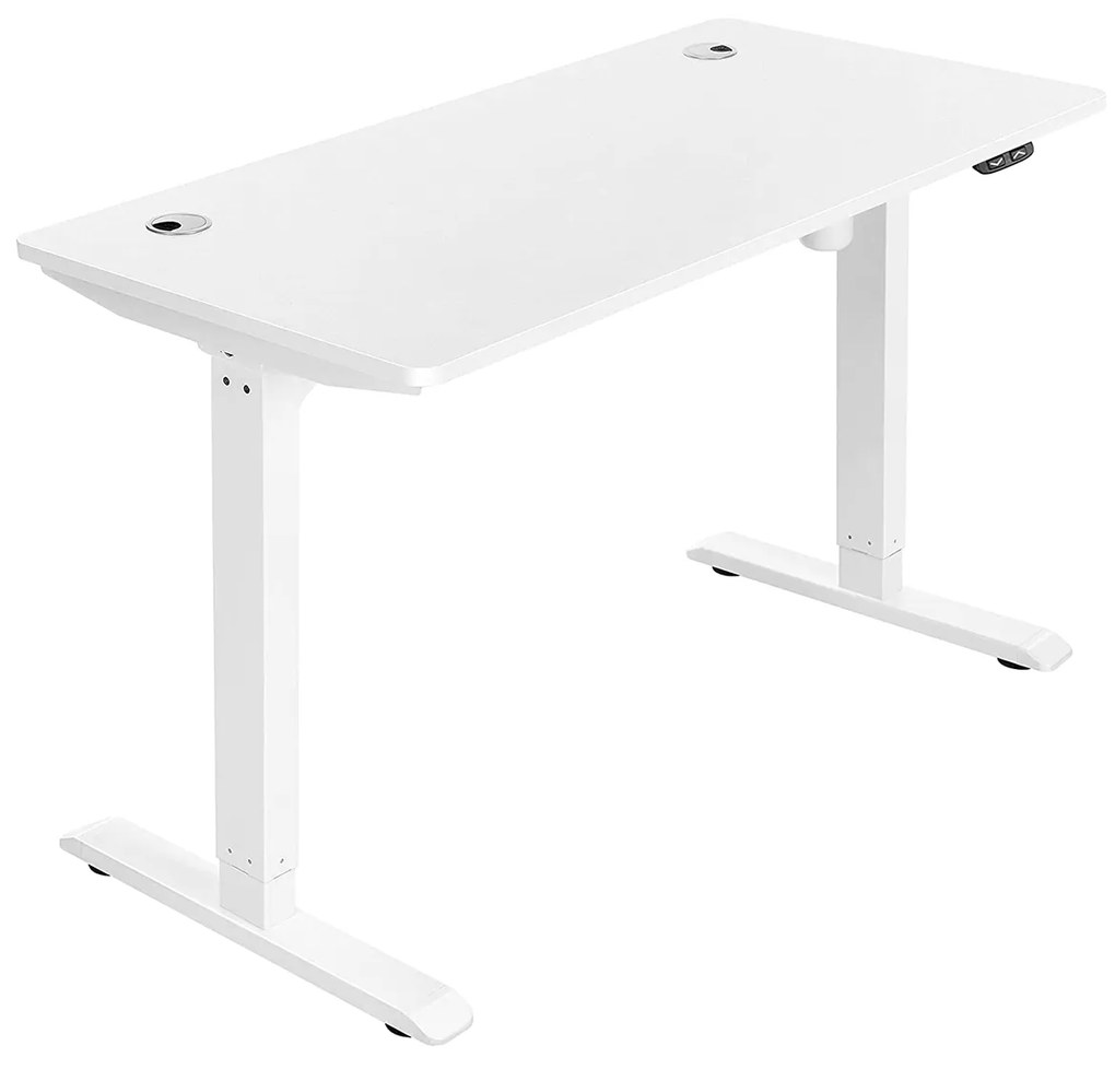 Mesa elétrica com altura ajustável para escritório | SONGMICS | 120 x 60 x 118 cm | branco | LSD011W01.