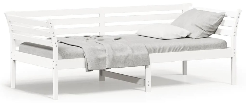 vidaXL Sofá-cama sem colchão 80x200 cm madeira de pinho maciça branco