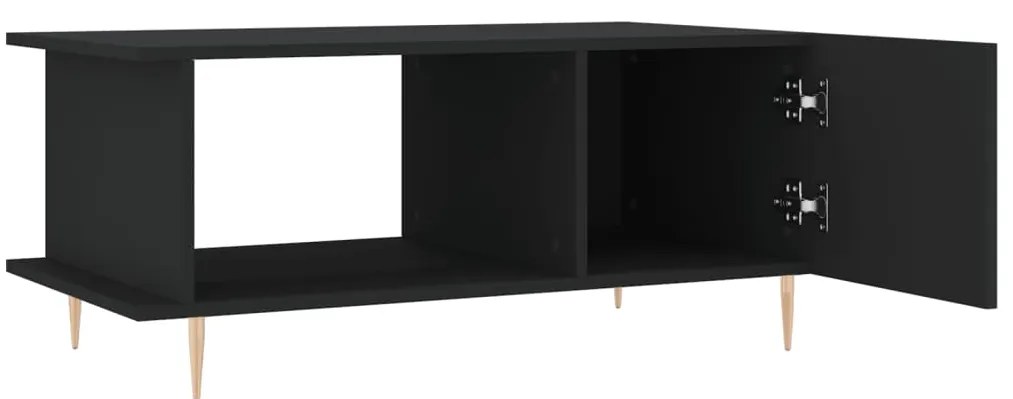 Mesa de centro 90x50x40 cm madeira processada preto