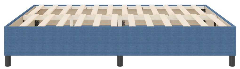 Cama Box Spring VidaXL Azul Super King em Tecido Veludo