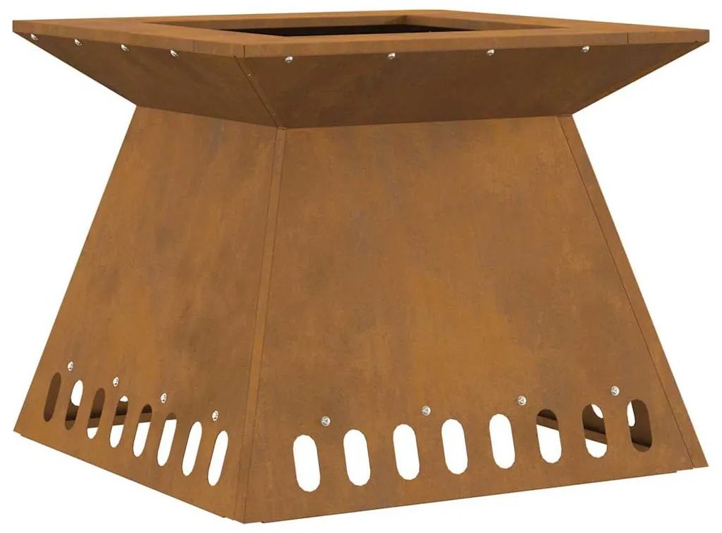 Fogueira vidaXL 48x48x40 cm em Aço Envelhecido