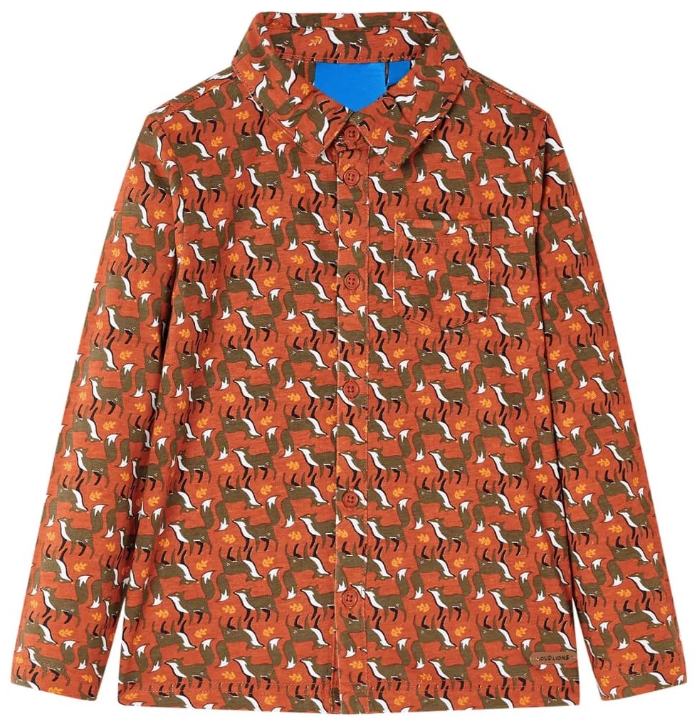 Camisa para criança cor ferrugem-claro 128