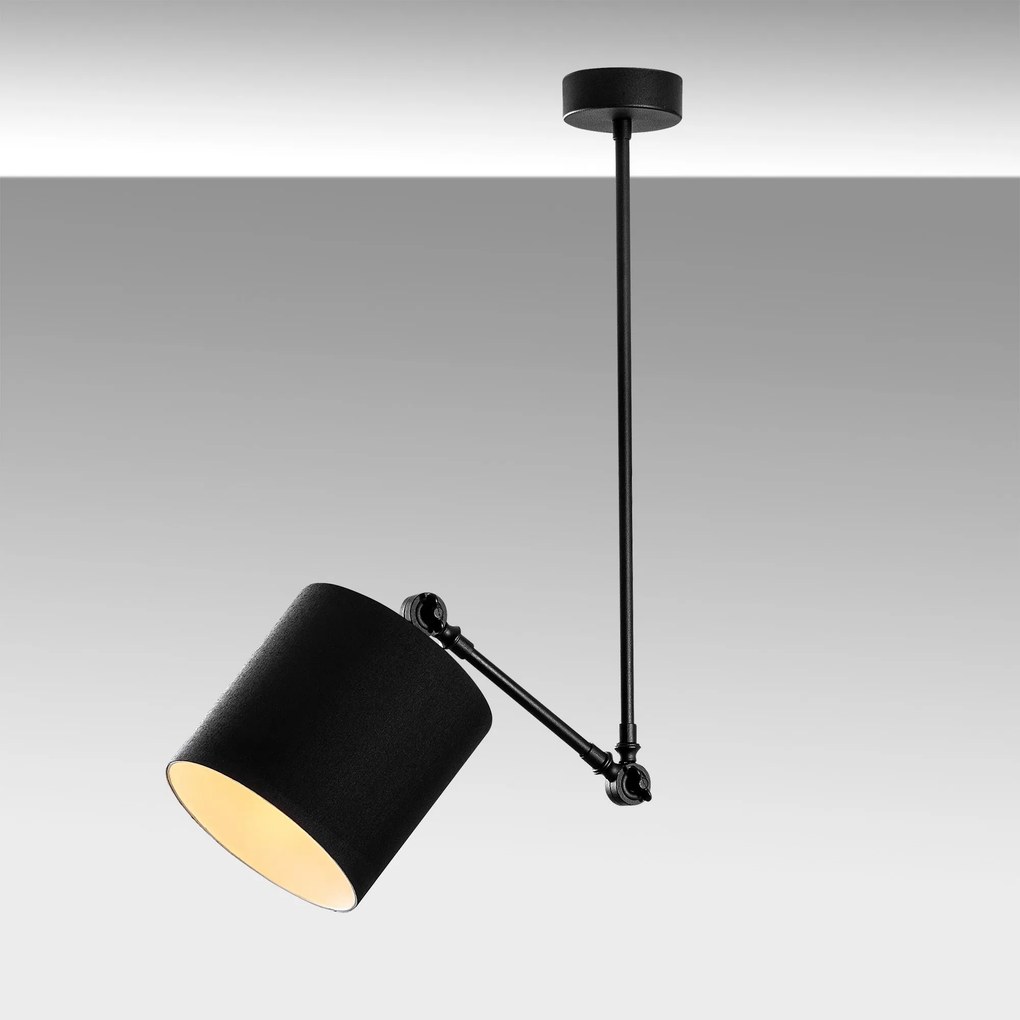 Candeeiro Chandelier Abajur – Preto – 52 x 52 cm