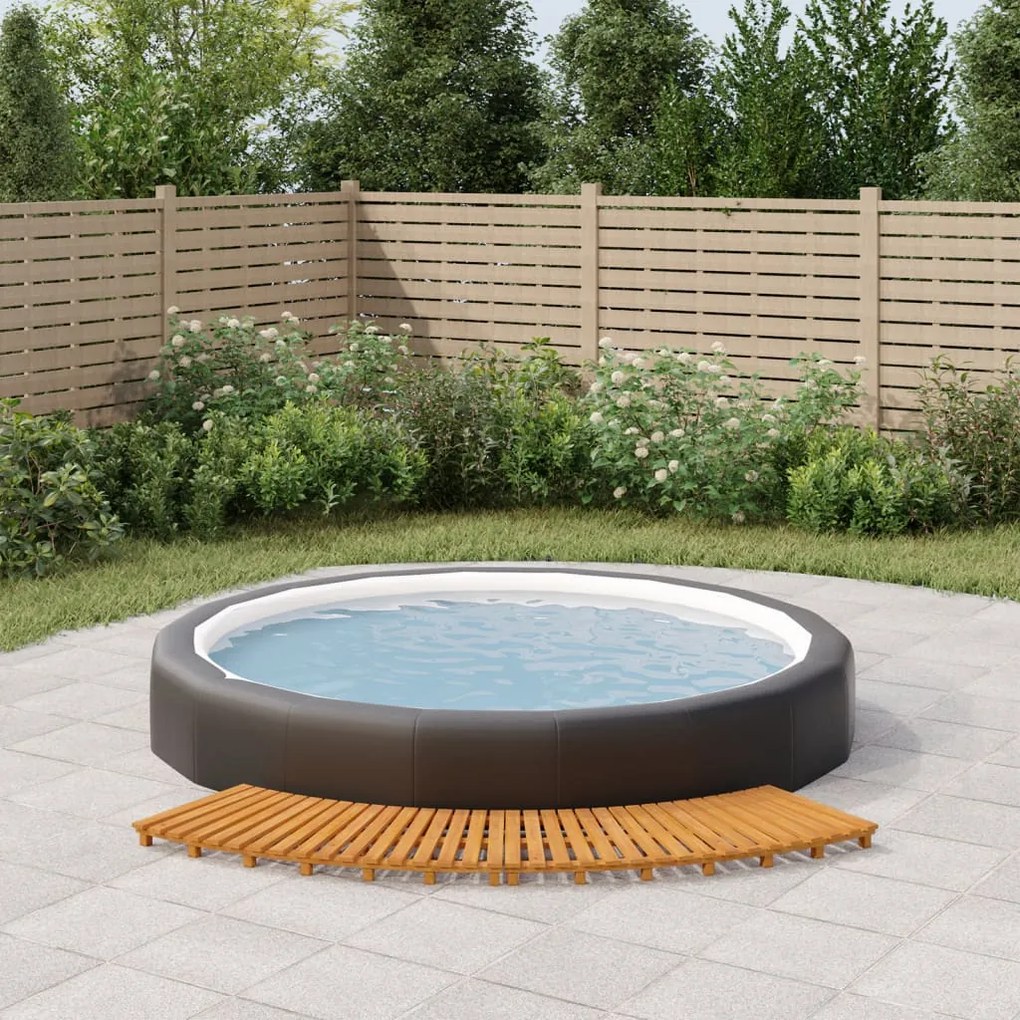vidaXL Degrau para spa 2 pcs madeira de acácia maciça