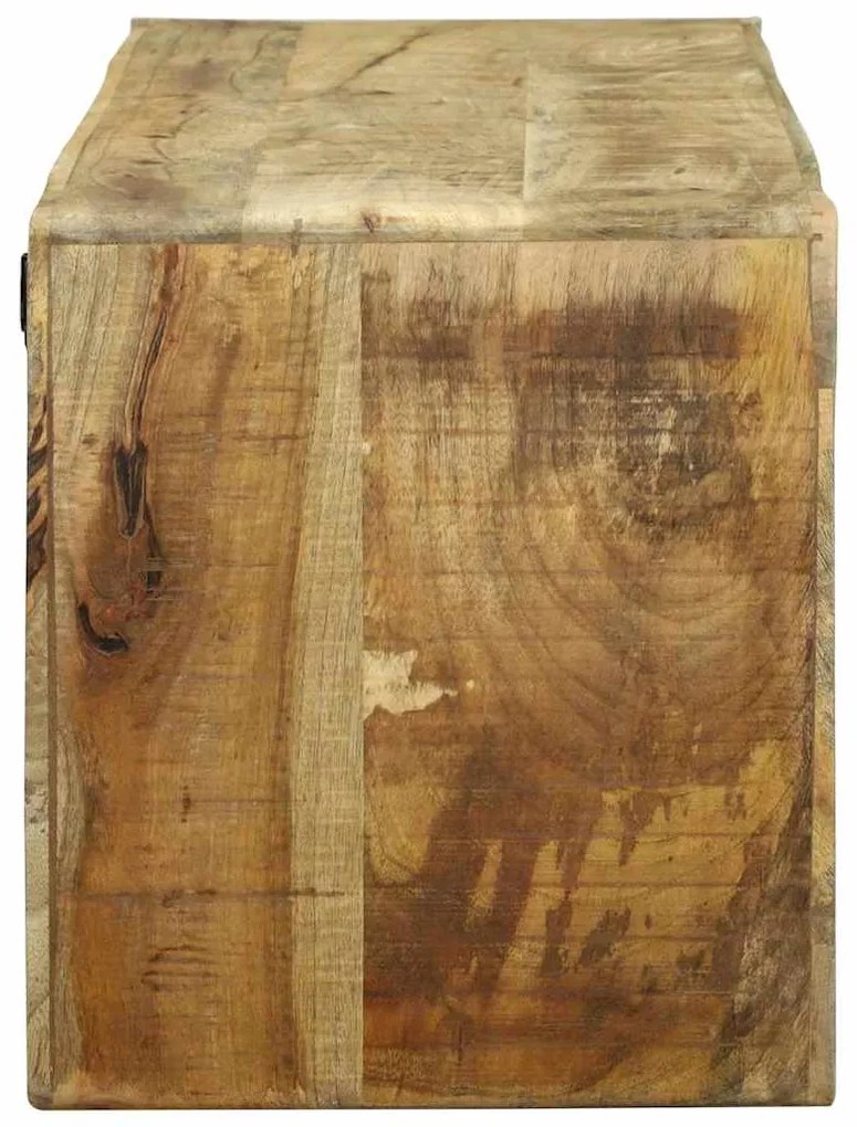 Armário de TV 100x32x36 cm Madeira Maciça de Mangueira