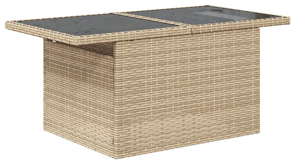 Conjunto de Sofá de Jardim com 7 Peças e Almofadas Bege em Rattan Sint