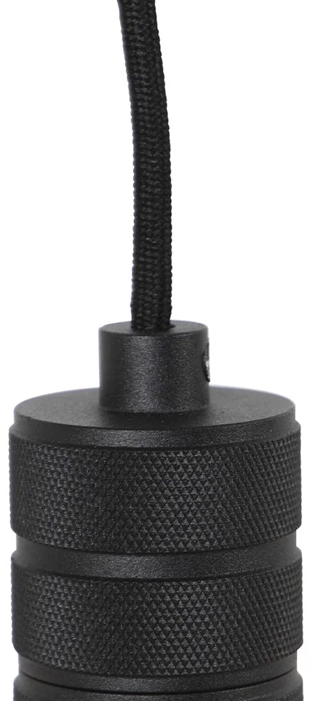 Candeeiro de suspensão design preto com ficha incl. lâmpada LED regulável - Cavalux Design,Moderno