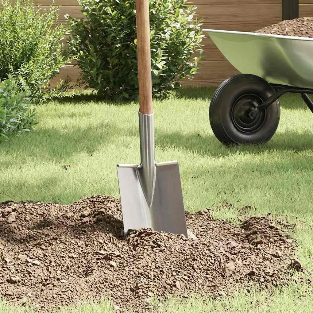 vidaXL Cabeça de Pá 4 pcs Prateado 43 x 17 cm Aço revestido a pó