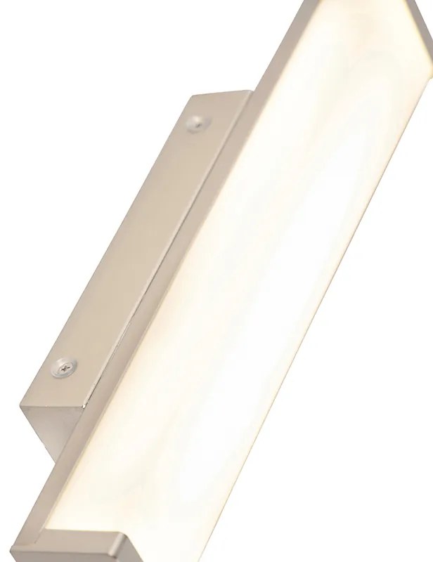 Candeeiro de parede para casa de banho em aço 32 cm com LED IP44 - Cascada Moderno