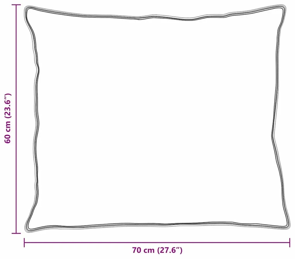 Travesseiros 2 pcs Branco 60 x 70 cm 130gsm 100% algodão