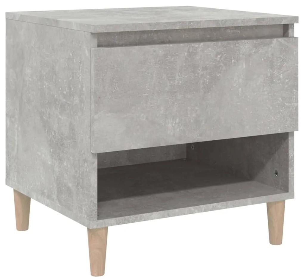 Mesa de cabeceira 50x46x50 cm derivados madeira cinza cimento