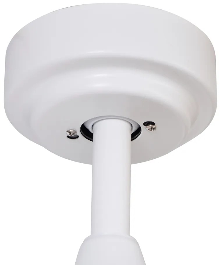 Ventoinha de Teto Branca com Efeito Madeira 132cm Com LED Regulável e Controlo Remoto - Joly