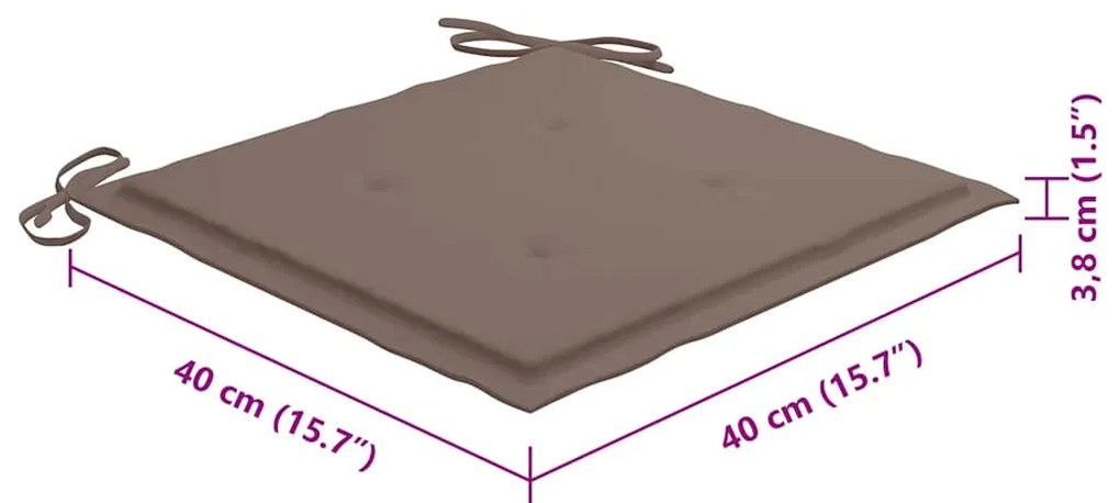 Cadeiras de exterior dobráveis 8pcs c/ almofadões acácia maciça