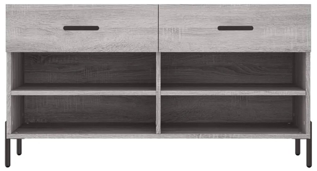 Banco sapateira 102x35x55 cm derivados madeira cinzento sonoma