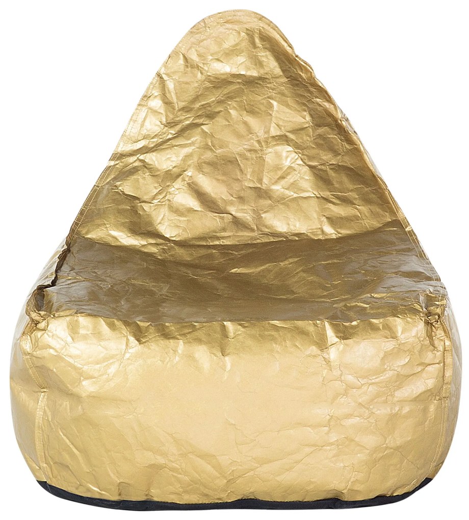Pufe poltrona dourado DROP Beliani