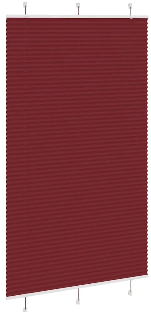 Plissado Cego Bordéus Vermelho 120x200 cm Largura Tecido