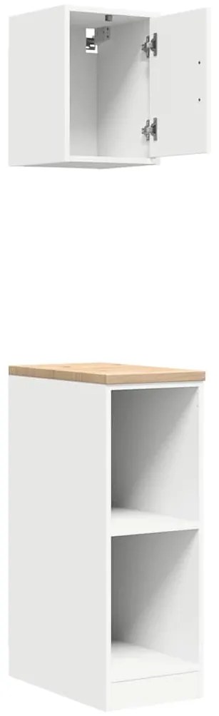 Armários de garagem 2 pcs derivados de madeira branco