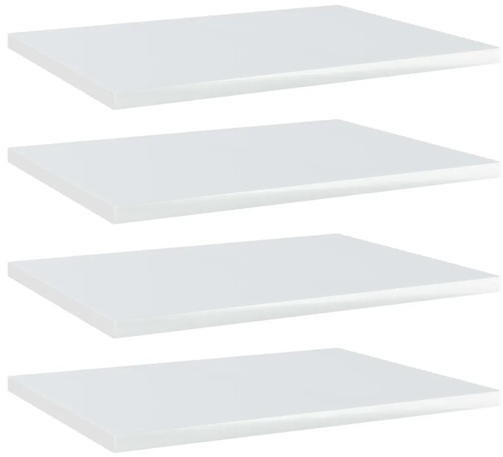 vidaXL Prateleiras para estante 4 pcs 40x30x1,5cm contraplacado branco