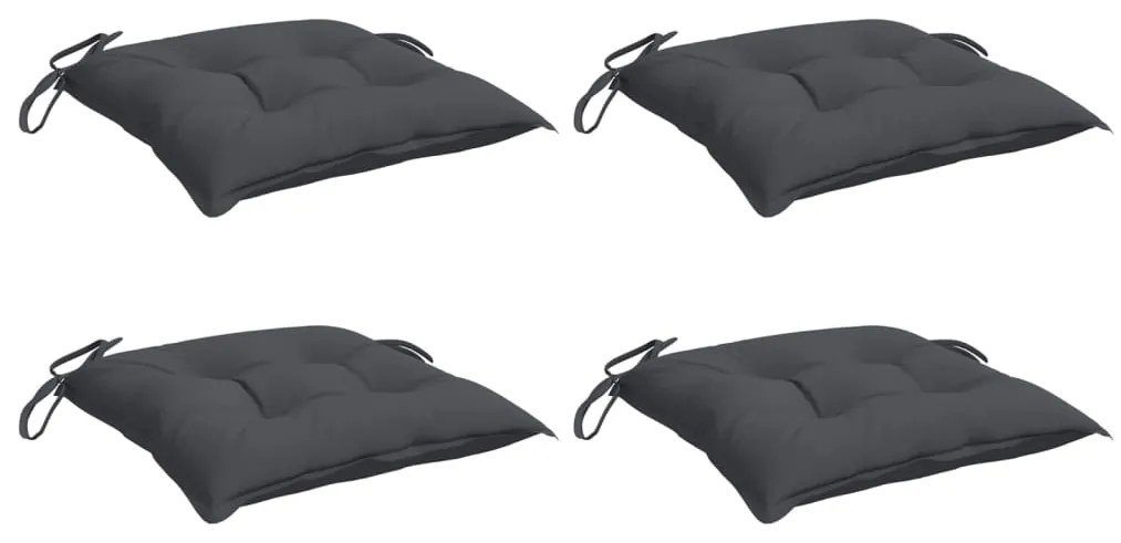 Almofadões de cadeira 4 pcs 40x40x7 cm tecido oxford antracite