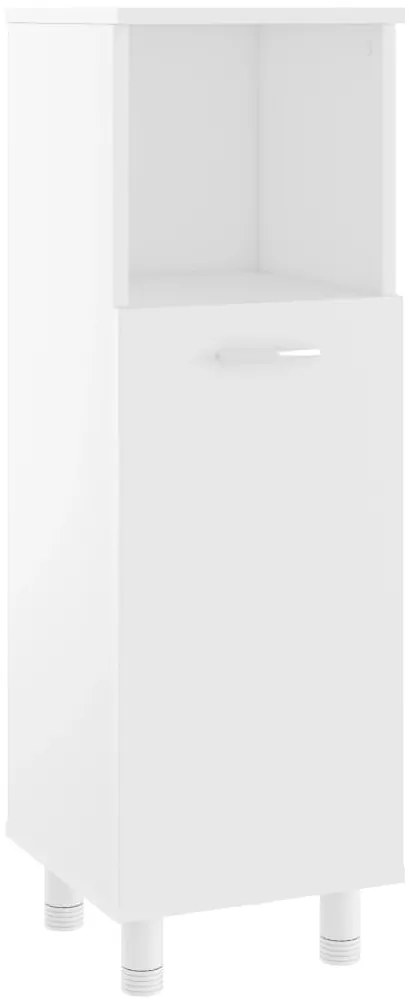 4 pcs conjunto de móveis de casa de banho contraplacado branco