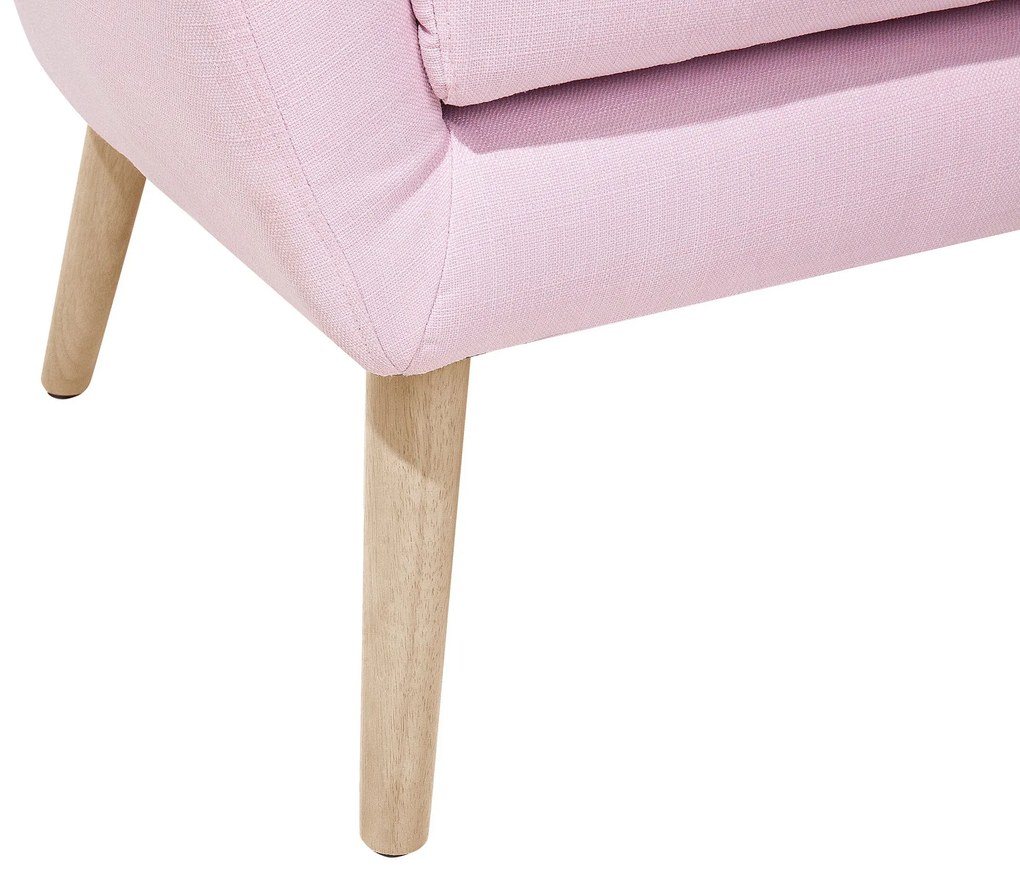 Poltrona em tecido rosa DRAMMEN Beliani