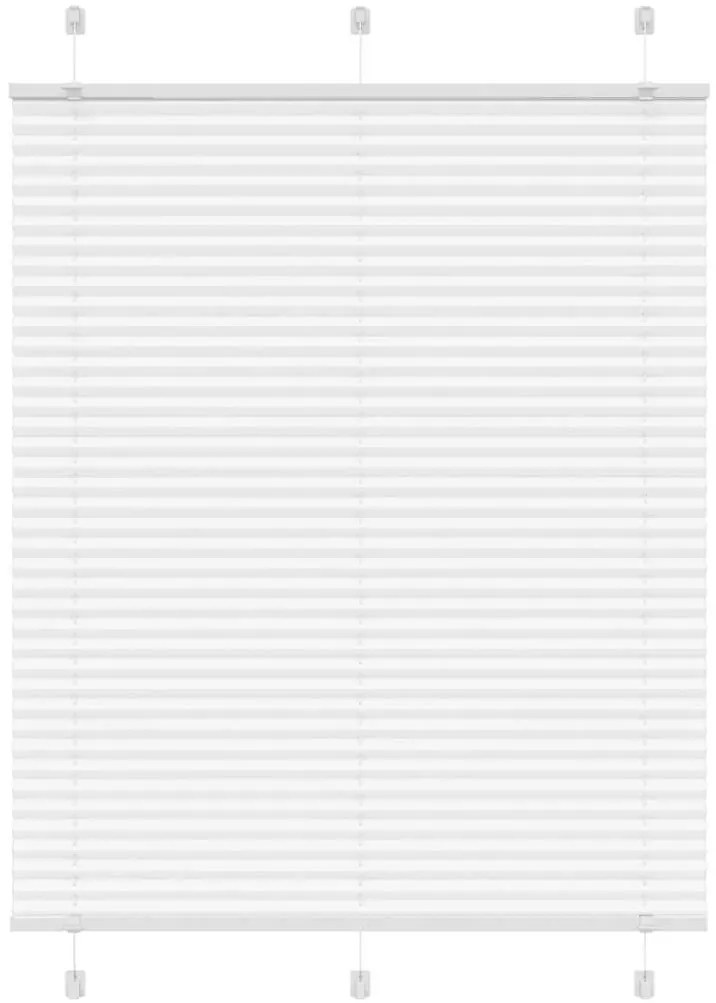 Branco Plissada Cega 105x150cm Largura Tecido 104,4cm Poliéster