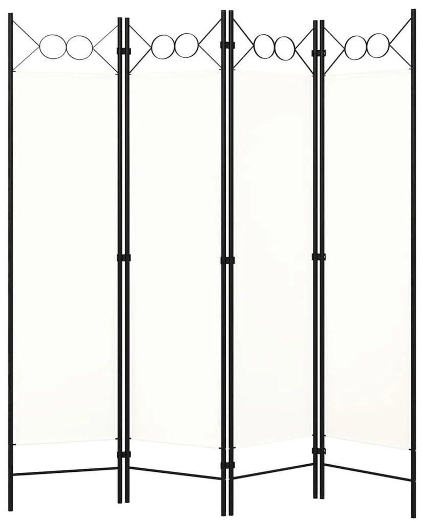 Divisória de quarto com 4 painéis 160x180 cm branco