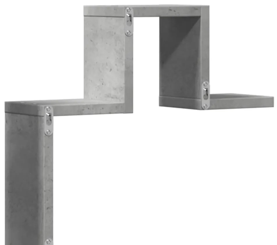 Estante de parede 104,5x10x43cm derivados madeira cinza cimento