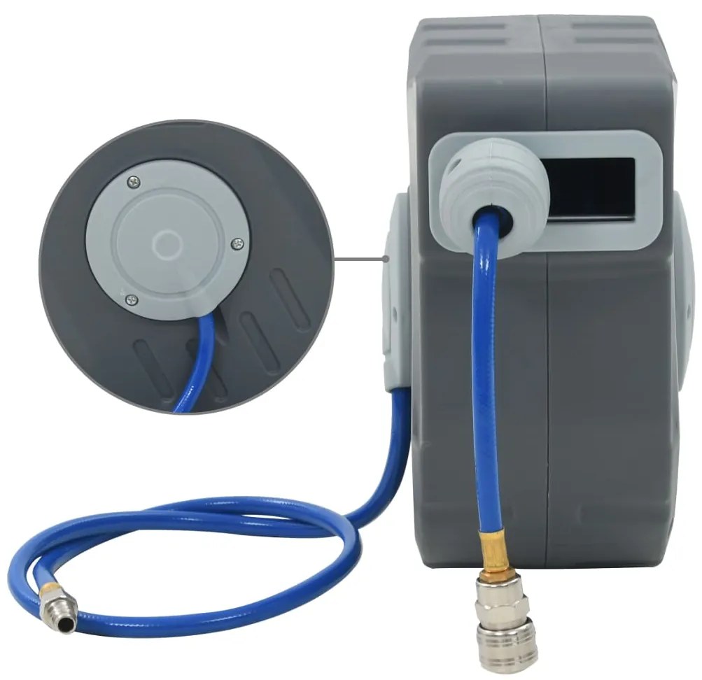 Enrolador automático de mangueira para ar comprimido 1/4" 12 m