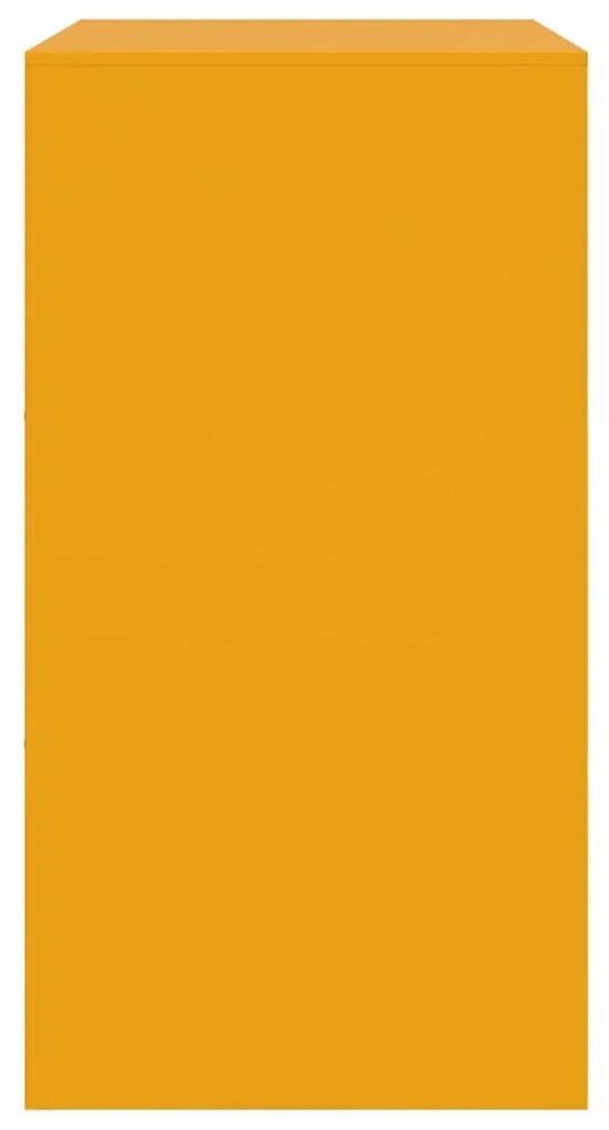 Aparador 67x39x73 cm aço amarelo mostarda