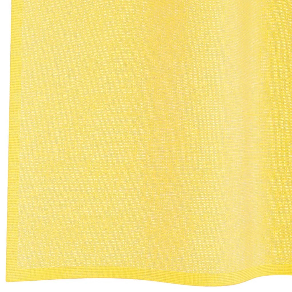 Cortinas de voile com laços 2 pcs amarelo 140x260 cm