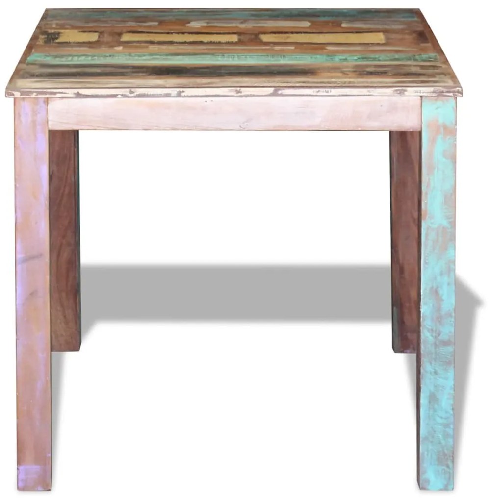 Mesa de jantar 80x82x76 cm madeira reciclada maciça