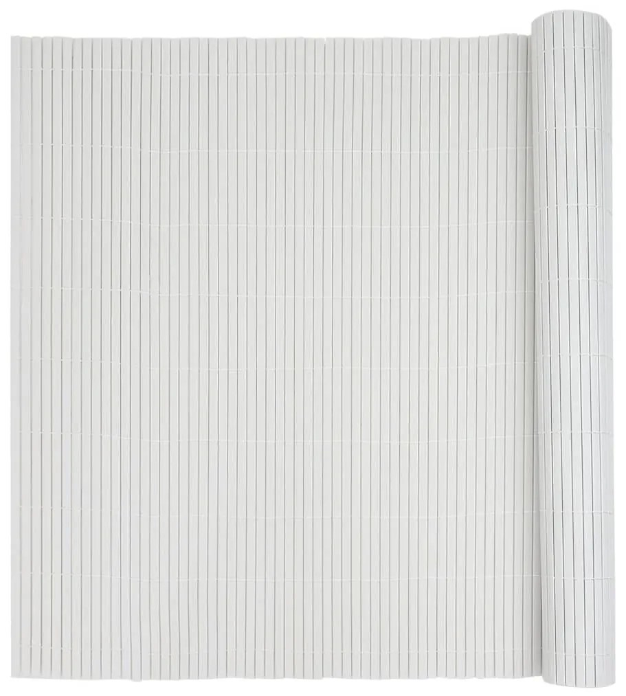 Cerca de jardim dupla face branco 1,8x3 m PVC