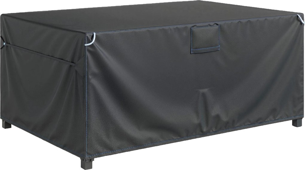 Outsunny Capa protetora para móveis de jardim, resistente ao inverno, impermeável, à prova de vento, anti-UV, tecido Oxford 420D 180x120x74cm Preto | Aosom Portugal